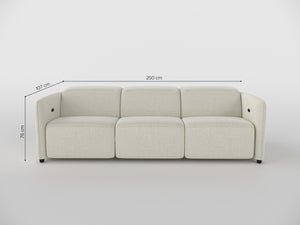 Delilah Electric Recliner 3 Seater Sofa