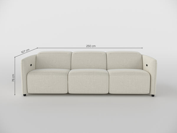 Delilah Electric Recliner 3 Seater Sofa