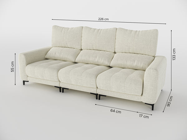 Nathan Compact Recliner 3 Seater Sofa