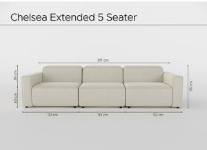 Chelsea 3 Seater Sofa Extended