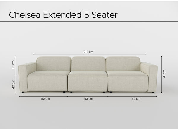 Chelsea 3 Seater Sofa Extended