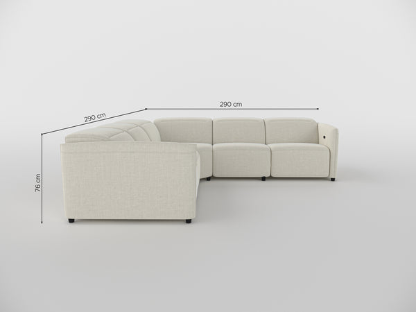 Delilah Electric Recliner Corner Sectional Sofa