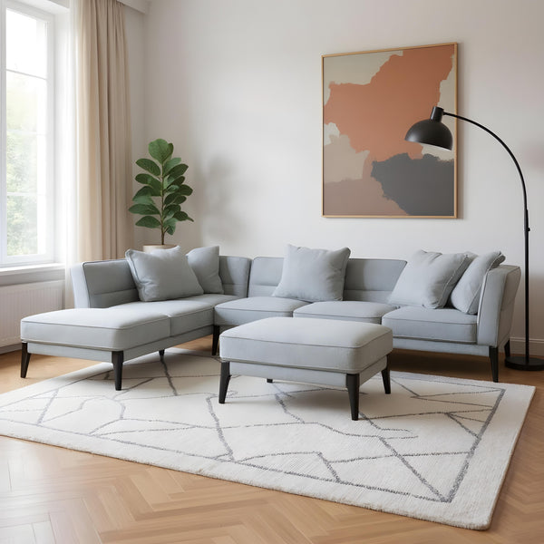 Emmie L-Shape Sofa with Ottoman