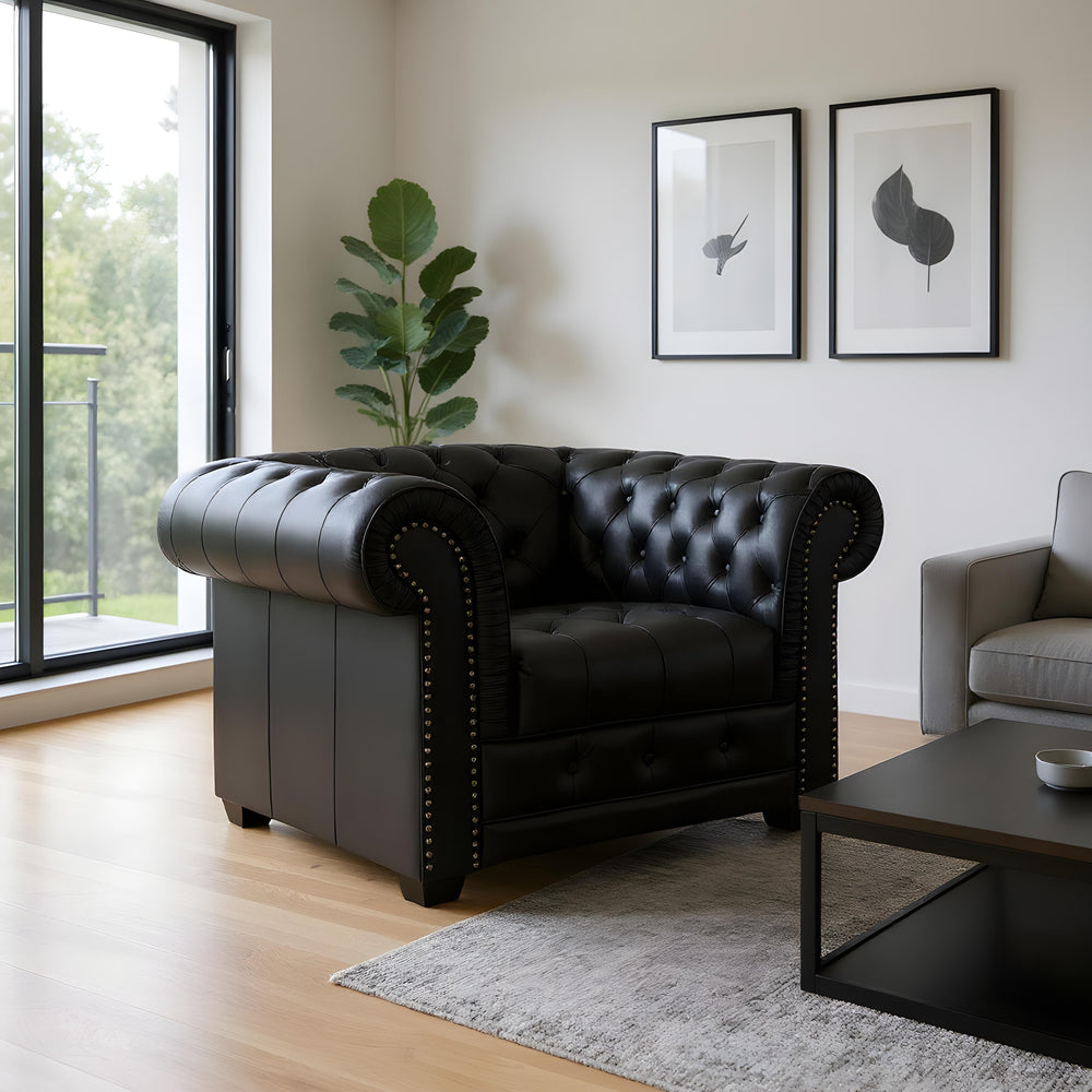 Manchester Chesterfield Leather Armchair