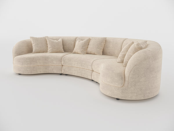 Chloe Curve Three Seater Sofa