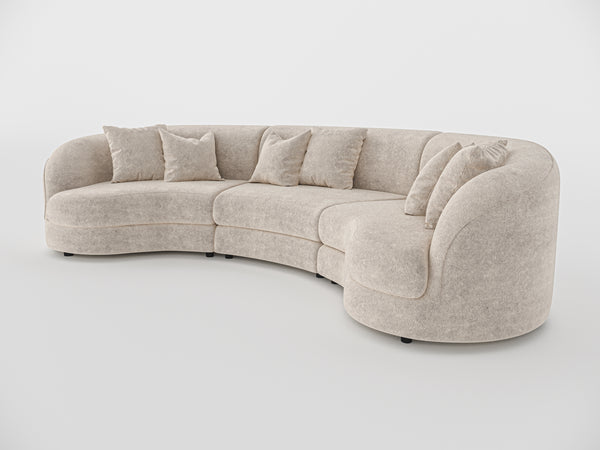 Chloe Curve Three Seater Sofa