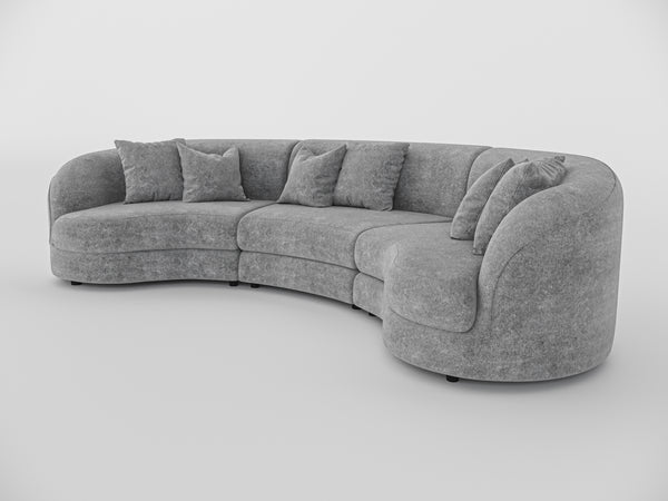Chloe Curve Three Seater Sofa