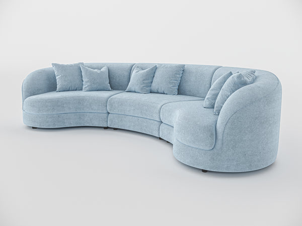Chloe Curve Three Seater Sofa