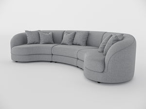 Chloe Curve Three Seater Sofa