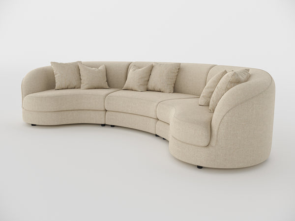 Chloe Curve Three Seater Sofa