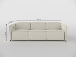 Delilah Electric Recliner Compact Three Seater Sofa