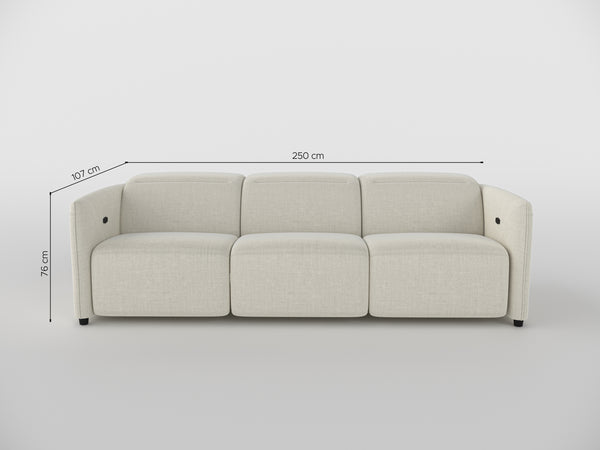 Delilah Electric Recliner Compact Three Seater Sofa