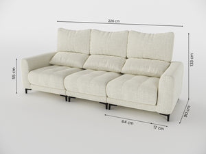 Nathan Compact Recliner Three Seater Sofa