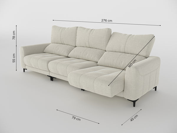 Nathan Compact Recliner Three Seater Sofa