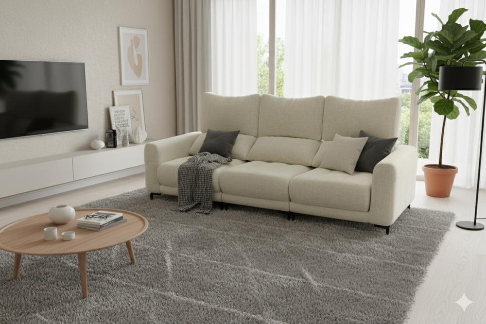Nathan Compact Recliner Three Seater Sofa