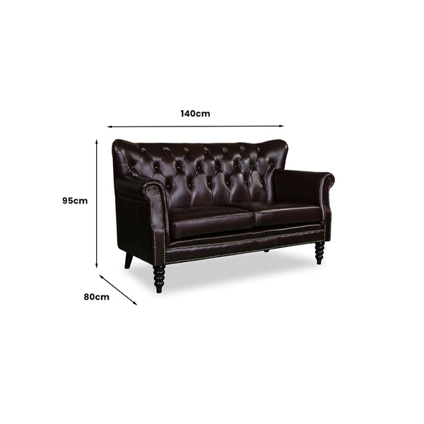 Athelstane Chesterfield  2 Seater Sofa