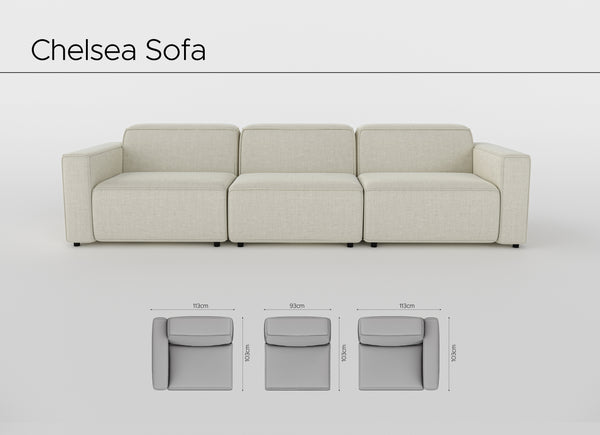 Chelsea Three Seater Sofa Extended
