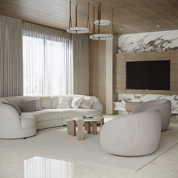 Chloe Curve Three Seater Sofa