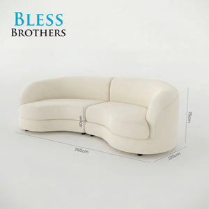 Chloe Curved 3 Seater Sofa