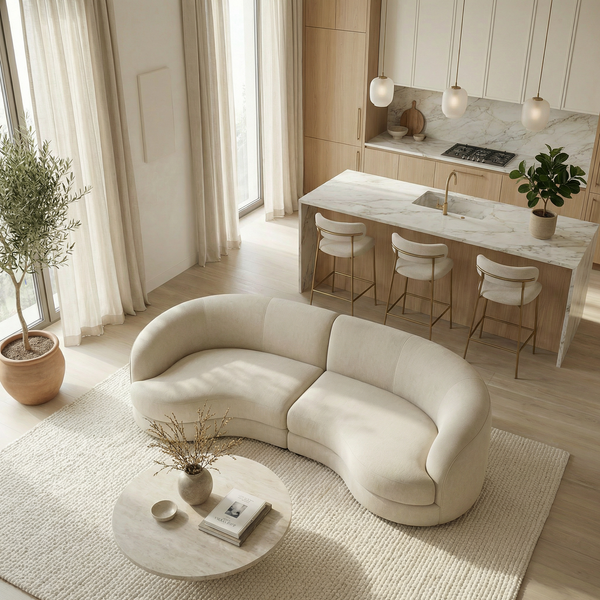 Chloe Curved 3 Seater Sofa