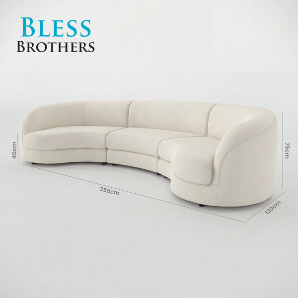 Chloe Curved 5 Seater Sofa