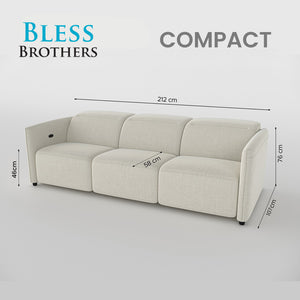 Delilah Electric Recliner 3 Seater Sofa