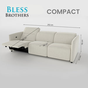 Delilah Electric Recliner 3 Seater Sofa