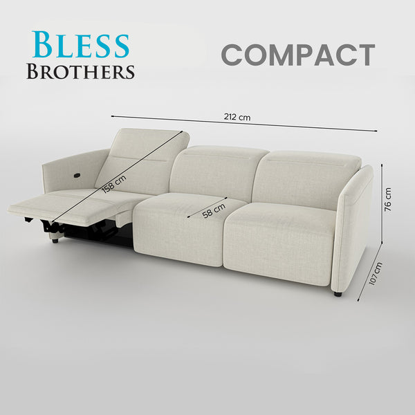 Delilah Electric Recliner 3 Seater Sofa