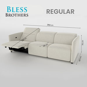 Delilah Electric Recliner 3 Seater Sofa