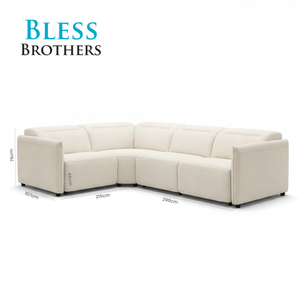 Delilah Electric Recliner L Shape Sofa