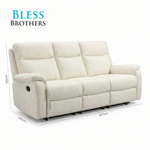 Excel Recliner 3 Seater Sofa