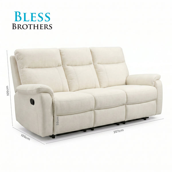Excel Recliner 3 Seater Sofa