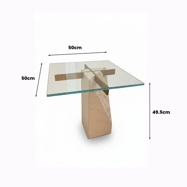 Golden Crest Side Table