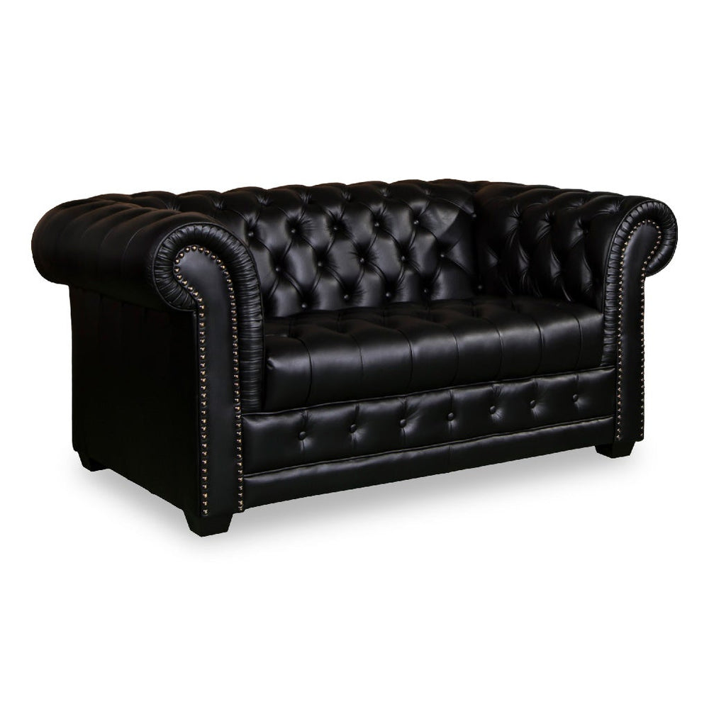 Manchester Chesterfield Leather Two Seater Sofa
