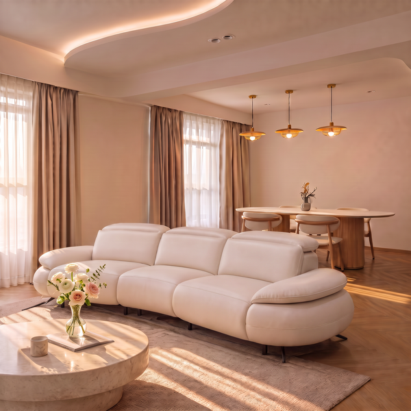 Nora 3 Seater Curved Sofa