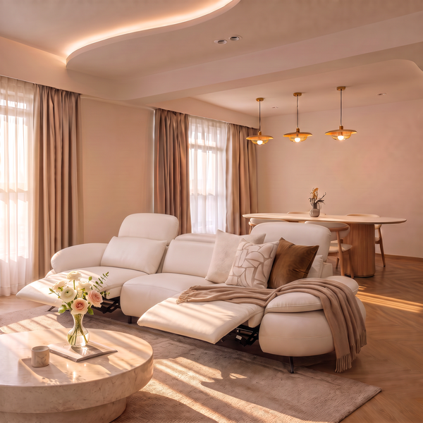 Nora 3 Seater Curved Sofa