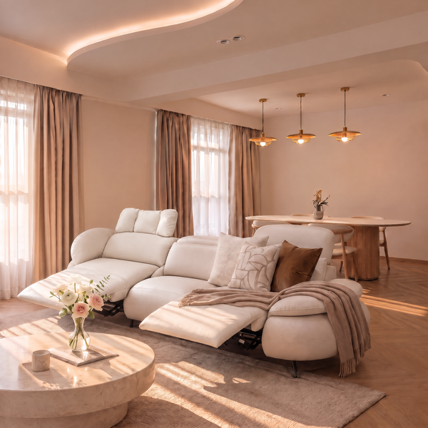 Nora 3 Seater Curved Sofa