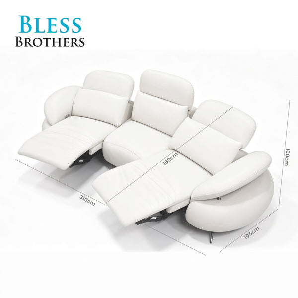 Nora 3 Seater Curved Sofa