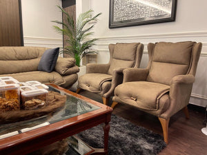 Truffle Three Seater Fabric Sofa & Armchair