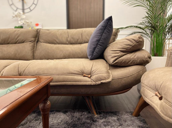 Truffle Three Seater Fabric Sofa & Armchair