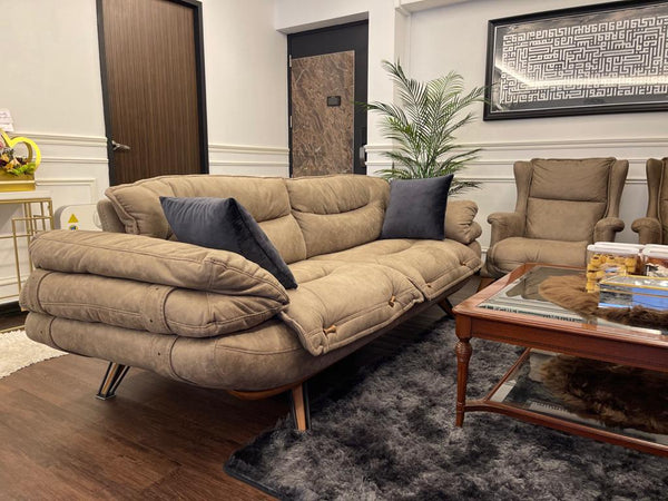 Truffle Three Seater Fabric Sofa & Armchair