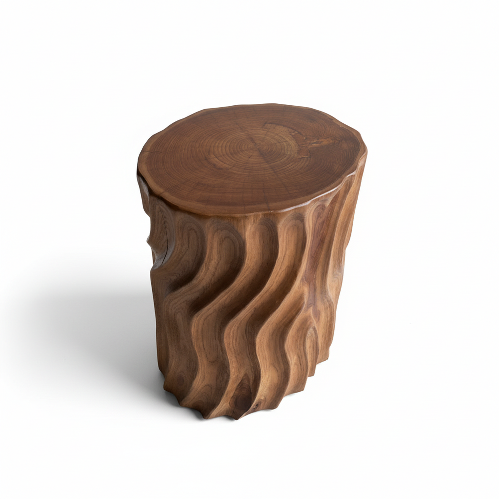 Iroko Stool