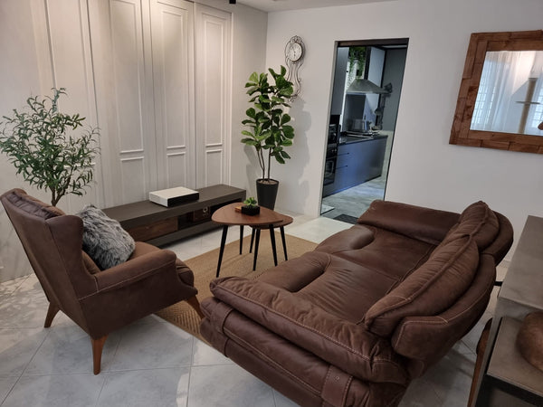 Truffle Three Seater Fabric Sofa & Armchair