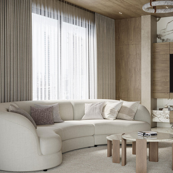 Chloe Curve Three Seater Sofa