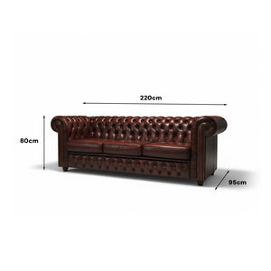 Wiltshire Chesterfield Vintage 3 Seater Sofa