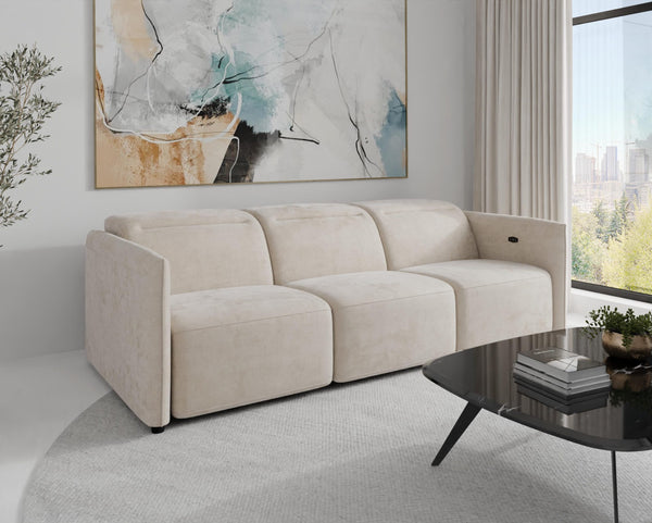 Delilah Electric Recliner Three Seater Sofa