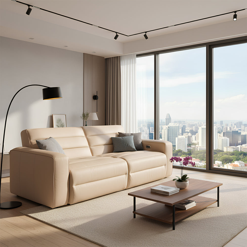 Slouchy Electric Recliner Sofa