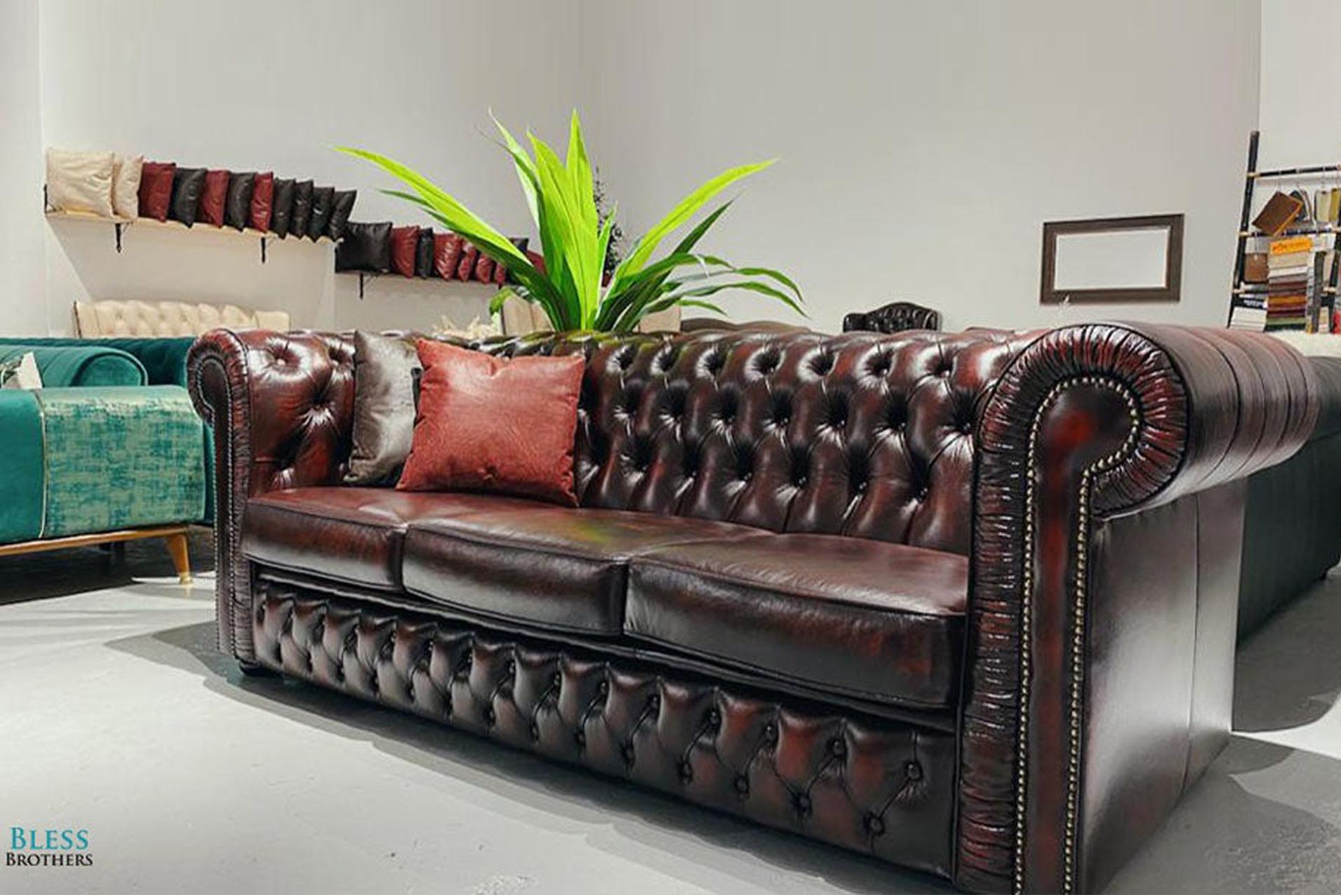 Second Hand Leather Chesterfield Sofa Bed Review Home Co