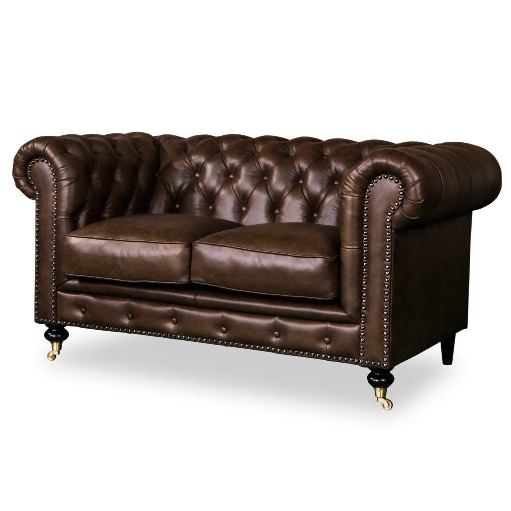 Brunswick 2 Seater Chesterfield Vintage Leather Sofa - Bless Brothers