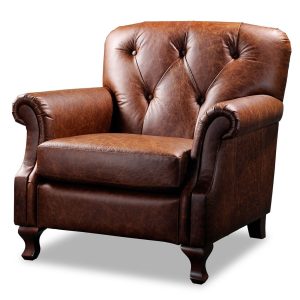 old fashioned leather armchairs